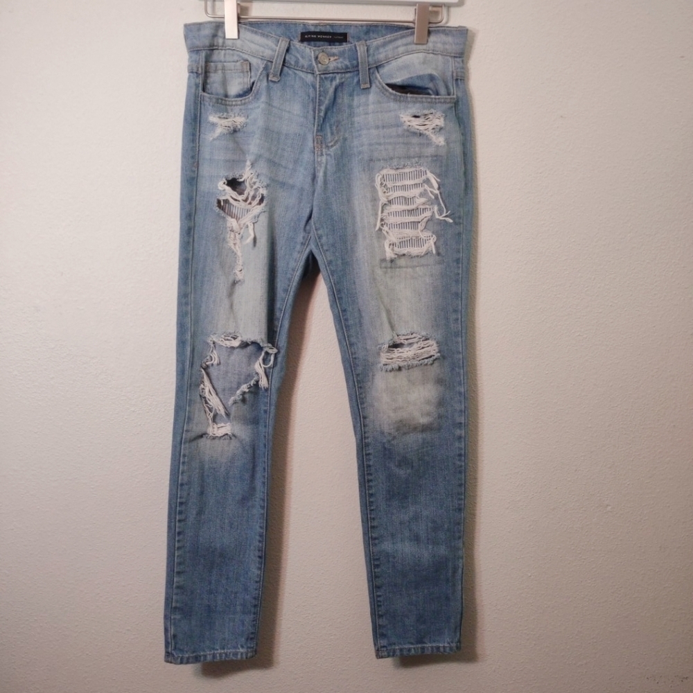 Flying Monkey Distressed Boyfriend Denim Jeans 24